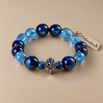 Aquamarine & Kyanite Vintage Accent Bracelet