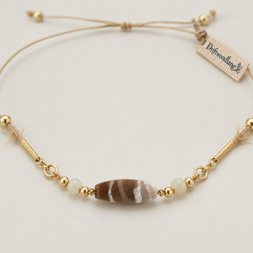 Peak Sugar-White Dzi Necklace