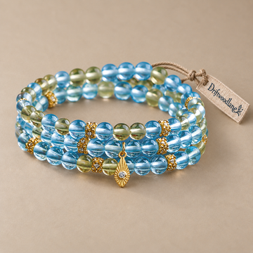 High-Ice Aquamarine & Citrine Vintage Bracelet