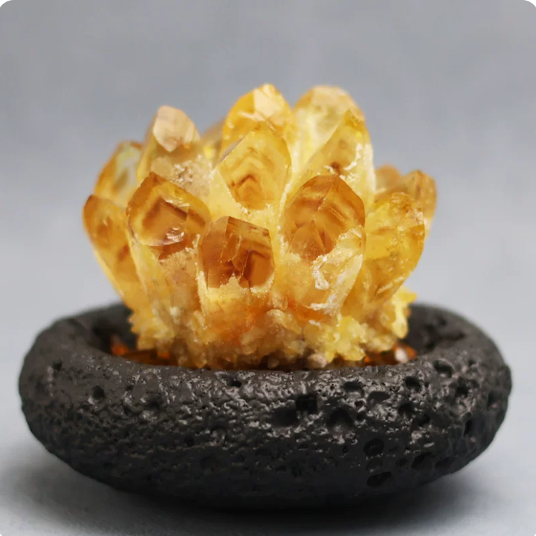 Golden Citrine Crystal Cluster