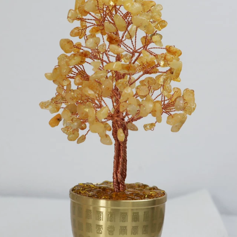 Golden Citrine Fortune Jar Tree