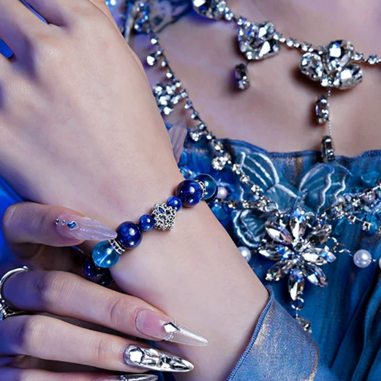 Aquamarine & Kyanite Vintage Accent Bracelet