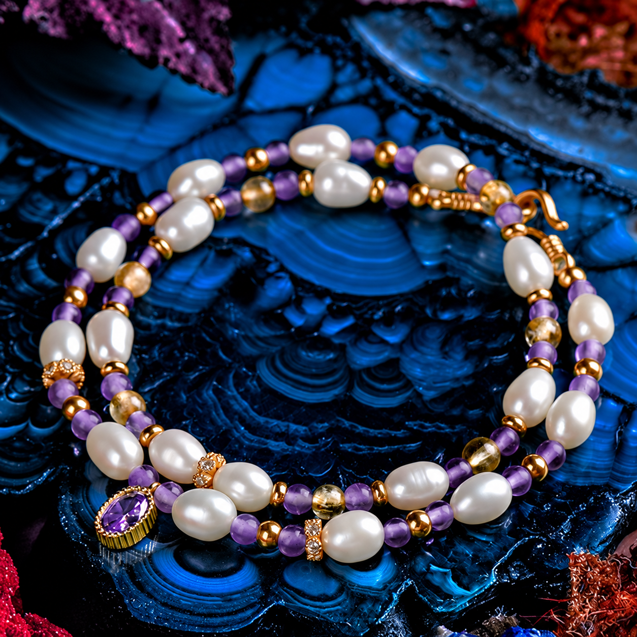 Stronglight Rice-Shaped Freshwater Pearl Bracelet