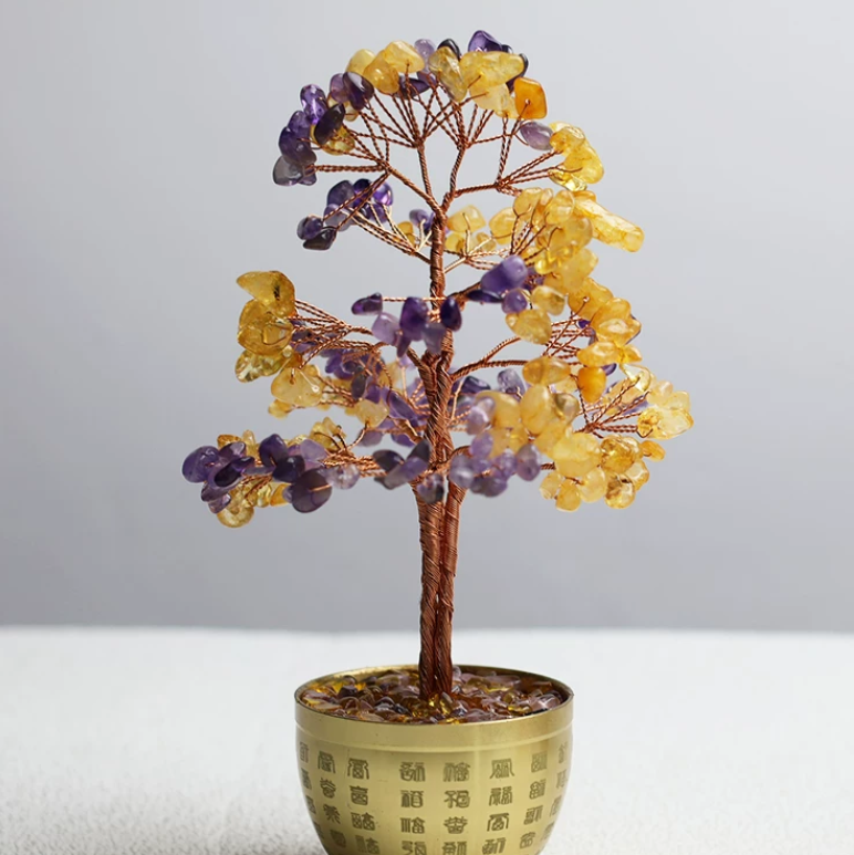 Golden Citrine Fortune Jar Tree
