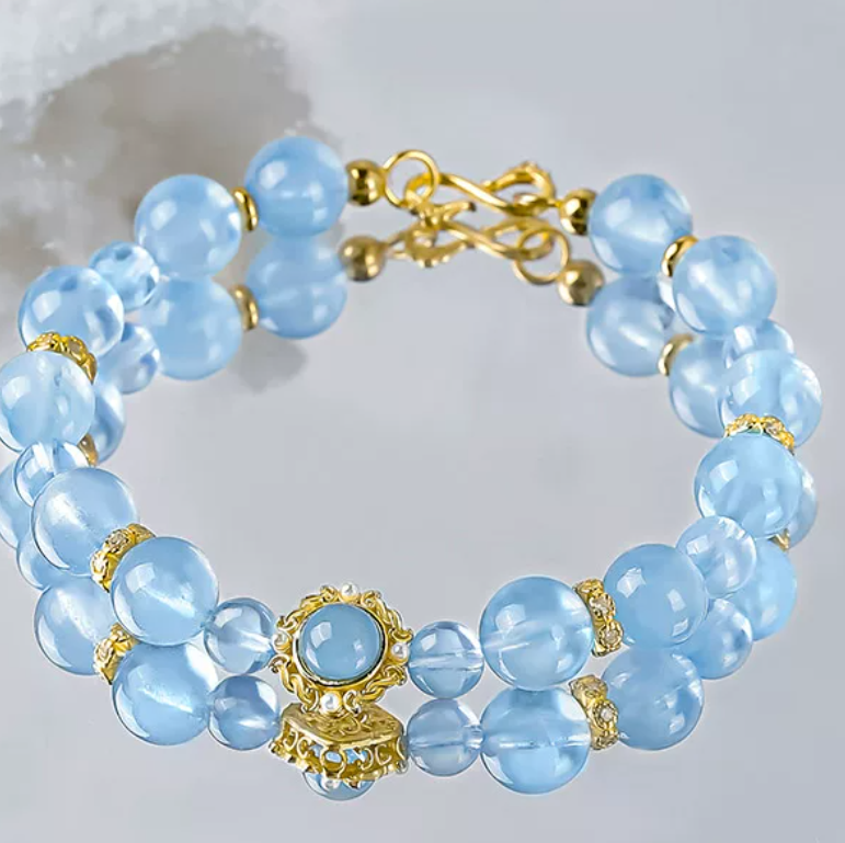 Ice-Clear Aquamarine Heritage Bracelet