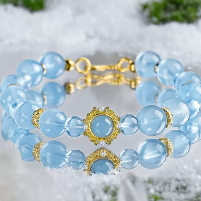Ice-Clear Aquamarine Heritage Bracelet