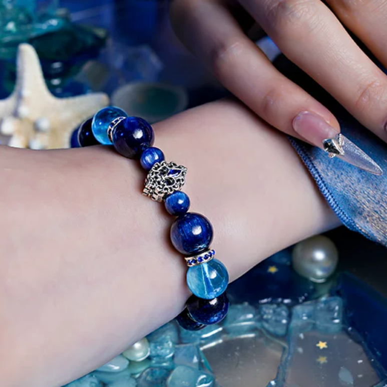 Aquamarine & Kyanite Vintage Accent Bracelet